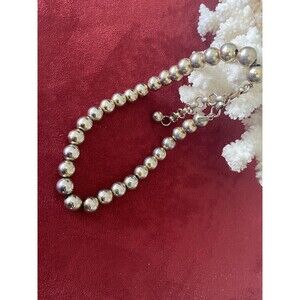 Vintage MONET Margaret Choker 1950's Gold Tone Ball Beads 14" Long